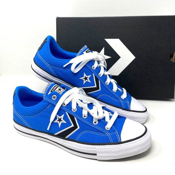 Converse STAR PLAYER Low Canvas Blue Sneakers Men - Picture 9 of 10